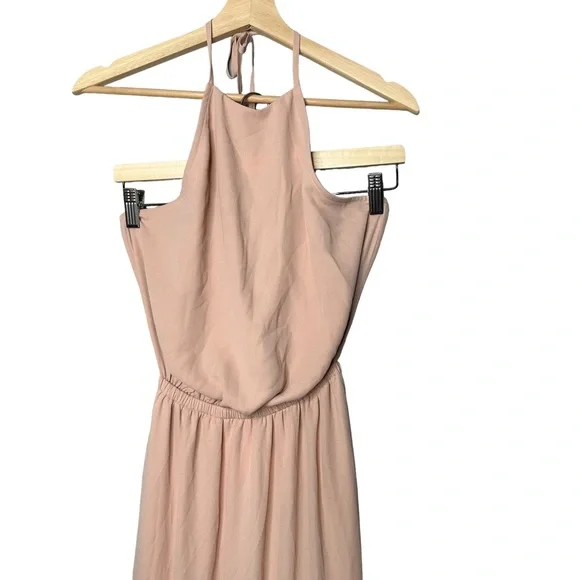 Show Me Your Mumu Heather Halter Dress Dusty Blush NEW